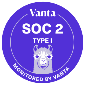 Vanta SOC2 Type 1 badge